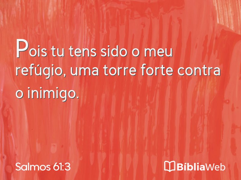 Salmos 61:3 em imagem para compartilhar
