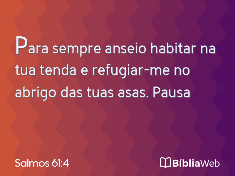 Salmos 61:4 em imagem para compartilhar