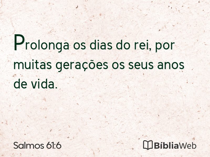 Salmos 61:6 em imagem para compartilhar