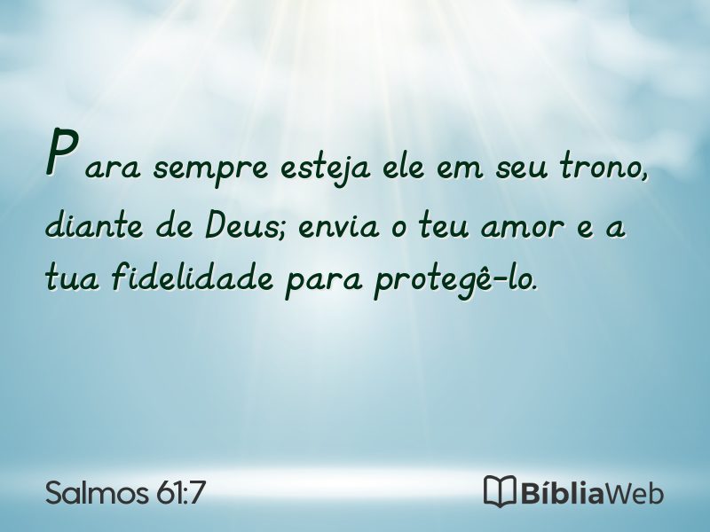 Salmos 61:7 em imagem para compartilhar