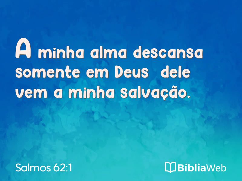 Salmos 62:1 em imagem para compartilhar