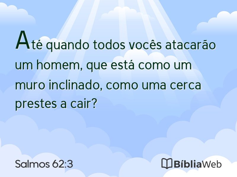 Salmos 62:3 em imagem para compartilhar