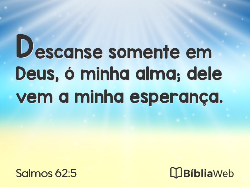 Salmos 62:5 em imagem para compartilhar