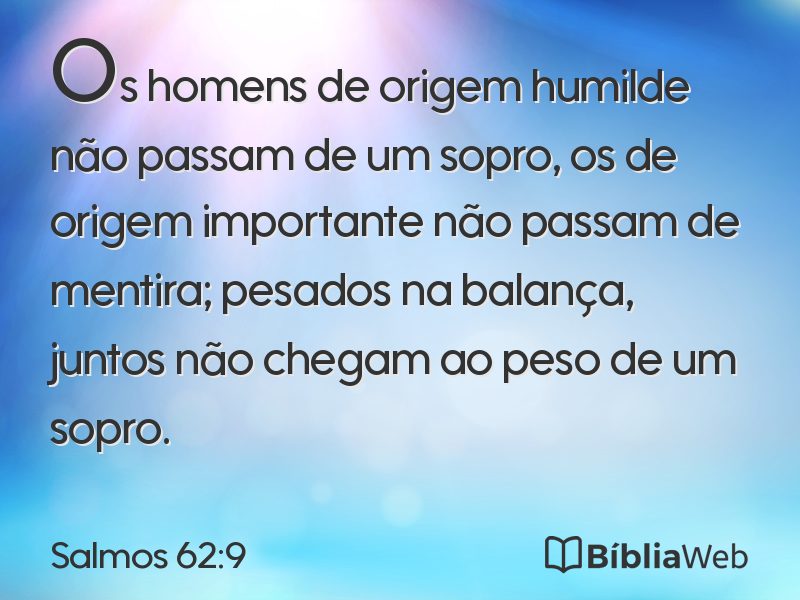 Salmos 62:9 em imagem para compartilhar