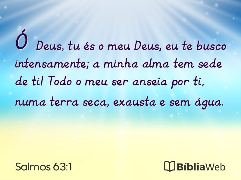 Salmos 63:1 em imagem para compartilhar
