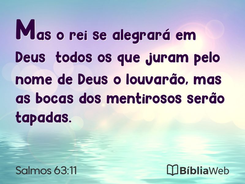 Salmos 63:11 em imagem para compartilhar