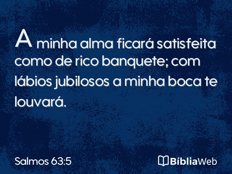 Salmos 63:5 em imagem para compartilhar