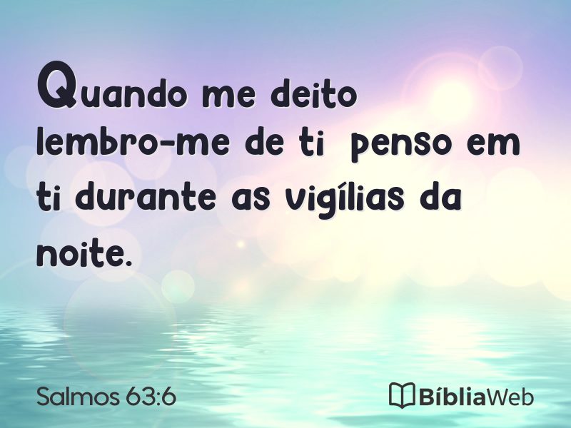 Salmos 63:6 em imagem para compartilhar