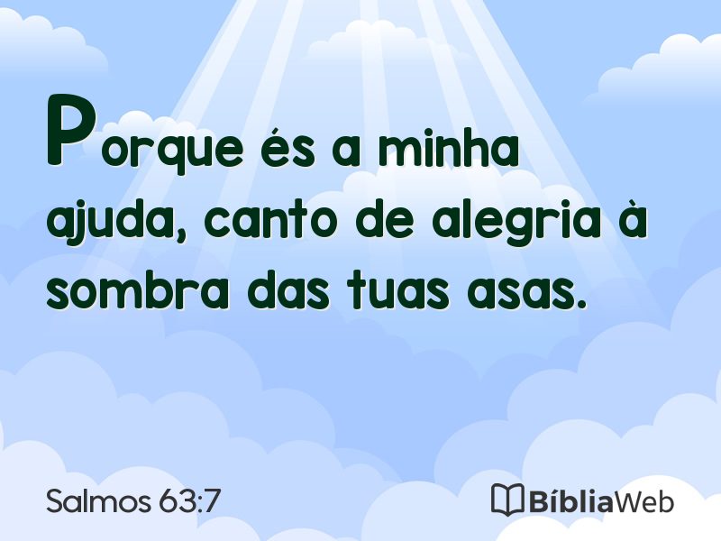 Salmos 63:7 em imagem para compartilhar