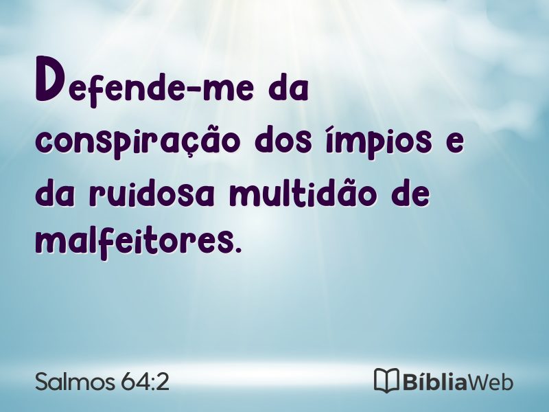 Salmos 64:2 em imagem para compartilhar