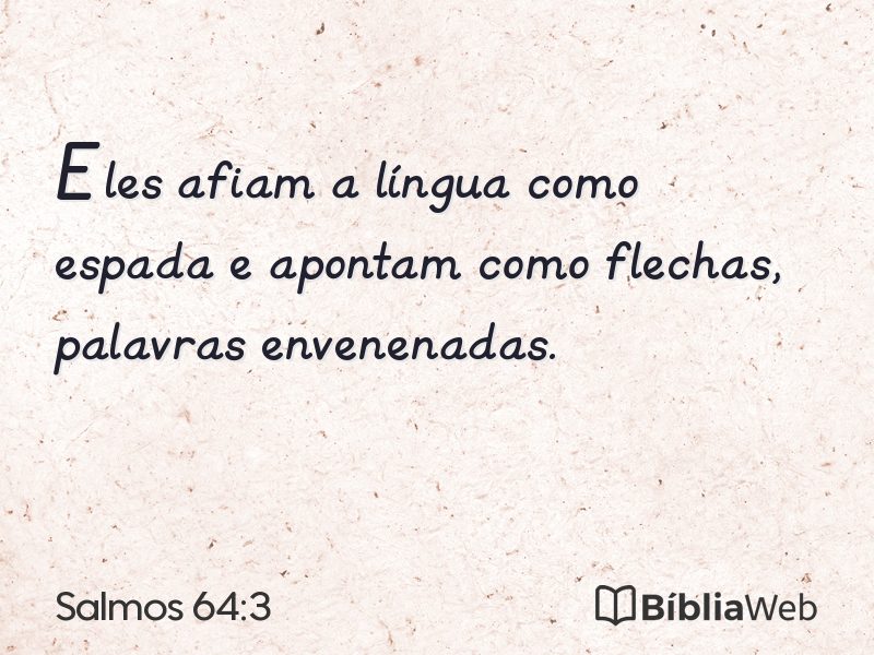 Salmos 64:3 em imagem para compartilhar