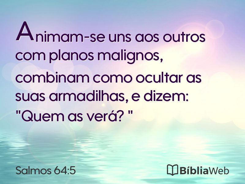 Salmos 64:5 em imagem para compartilhar