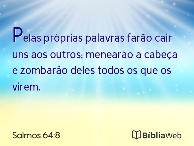 Salmos 64:8 em imagem para compartilhar