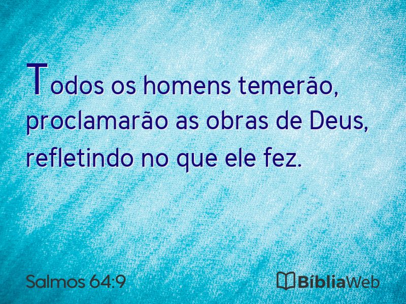 Salmos 64:9 em imagem para compartilhar