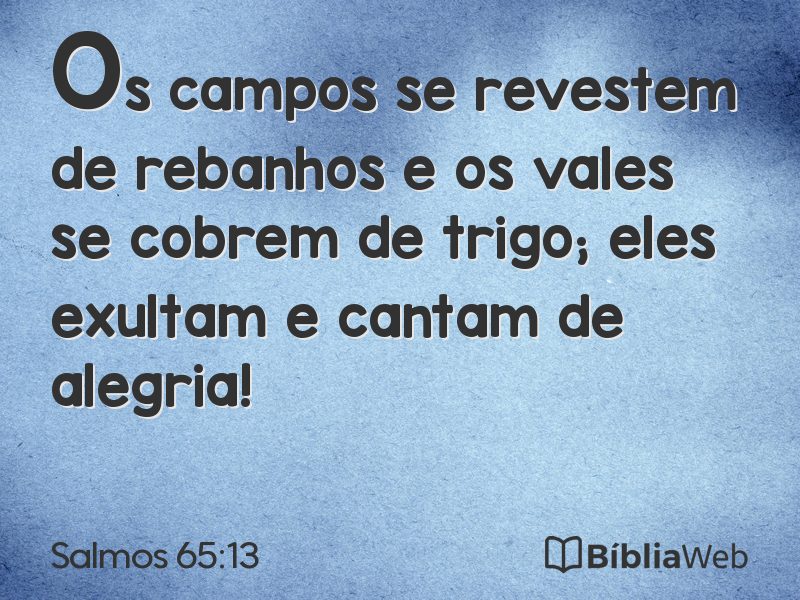 Salmos 65:13 em imagem para compartilhar