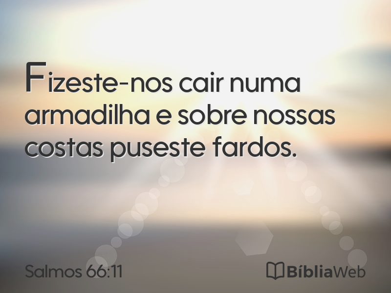 Salmos 66:11 em imagem para compartilhar