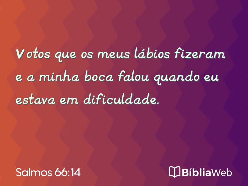 Salmos 66:14 em imagem para compartilhar