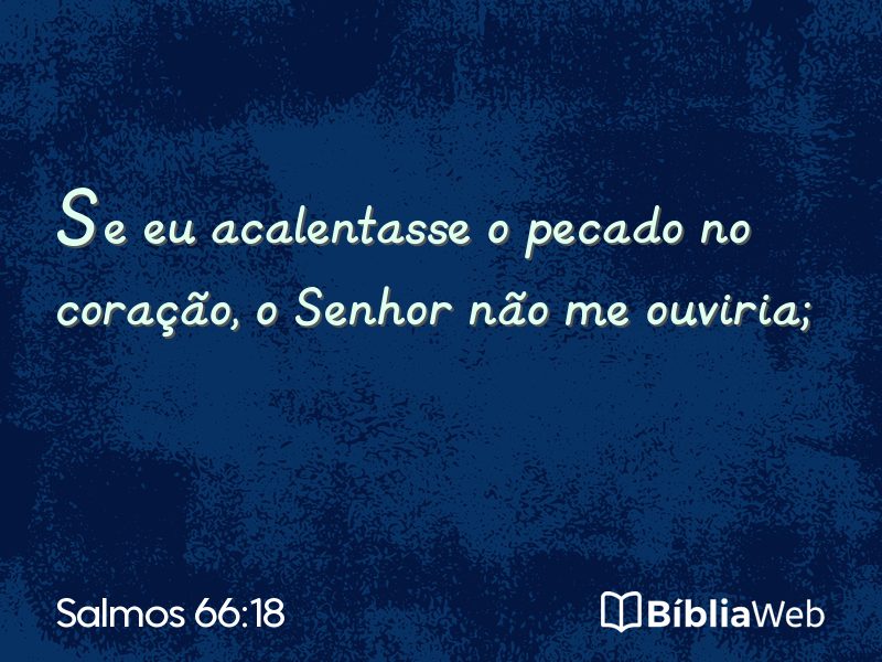 Salmos 66:18 em imagem para compartilhar