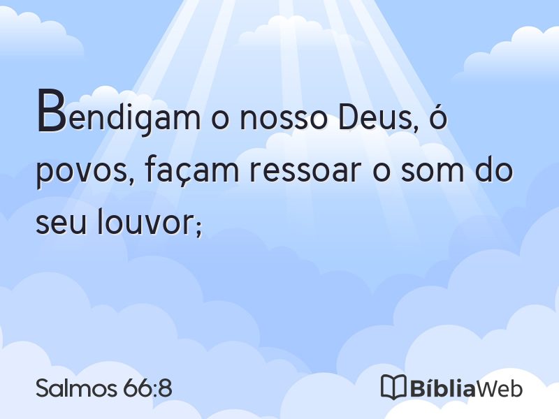 Salmos 66:8 em imagem para compartilhar
