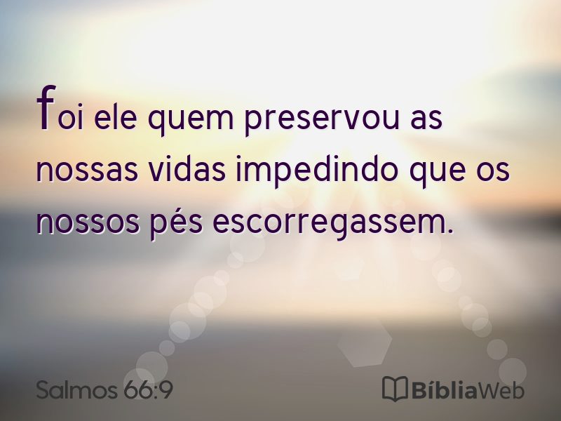 Salmos 66:9 em imagem para compartilhar