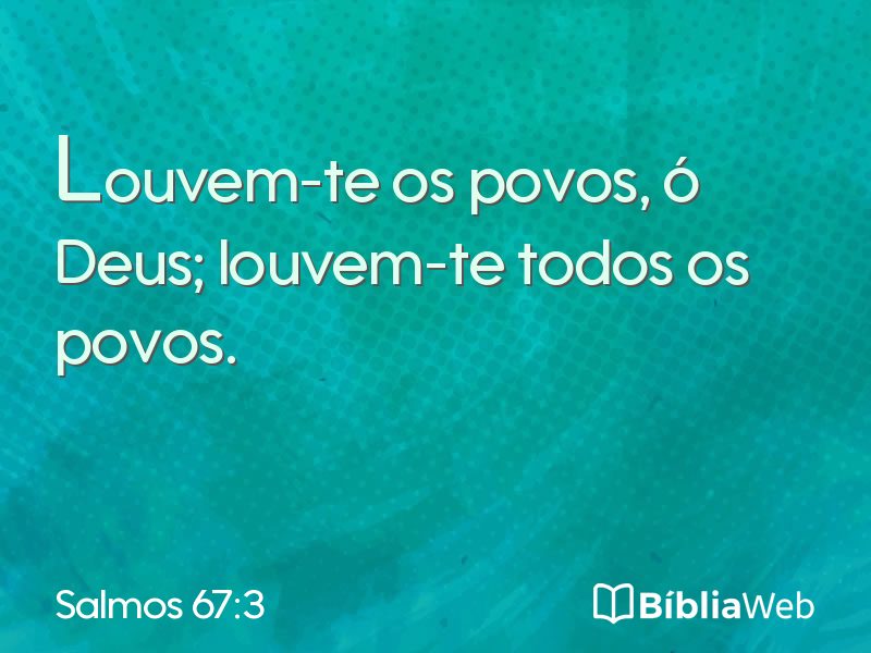 Salmos 67:3 em imagem para compartilhar