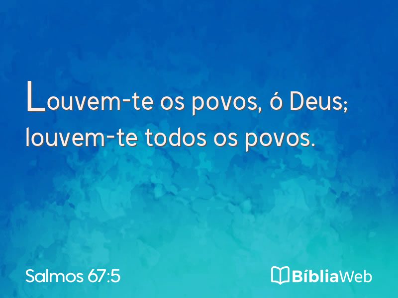 Salmos 67:5 em imagem para compartilhar
