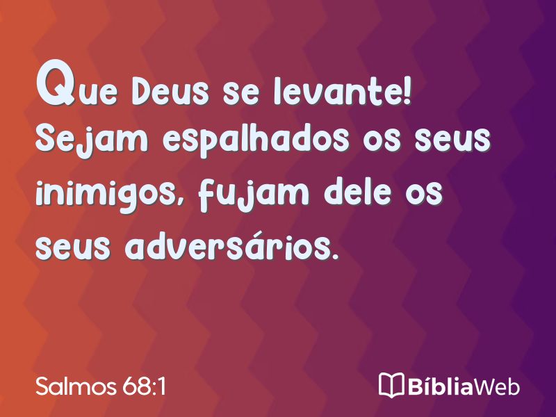 Salmos 68:1 em imagem para compartilhar