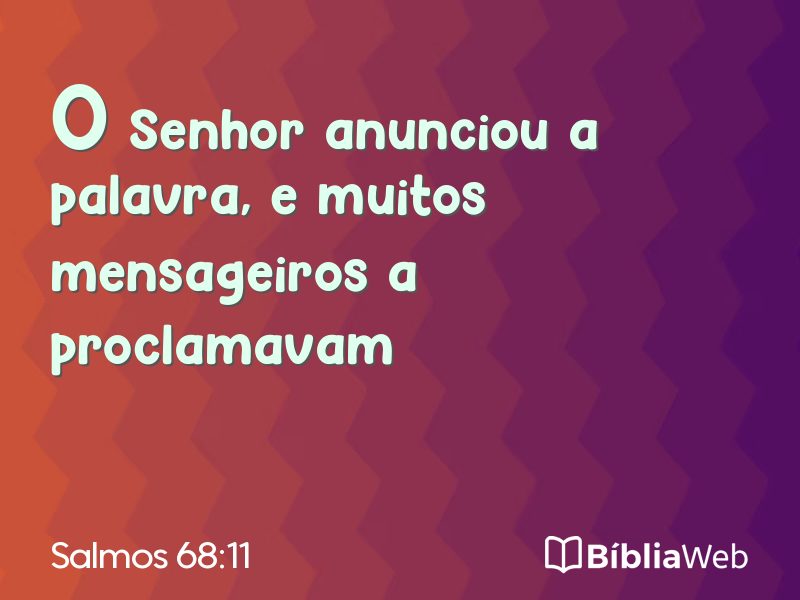 Salmos 68:11 em imagem para compartilhar