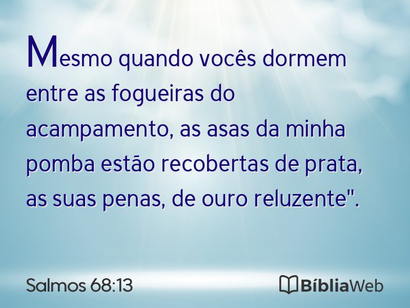 Salmos 68:13 em imagem para compartilhar