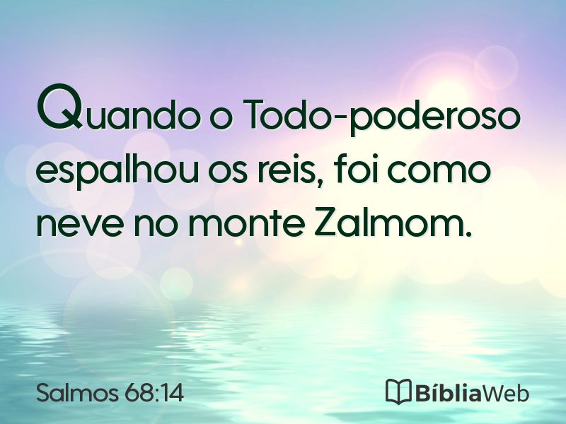 Salmos 68:14 em imagem para compartilhar