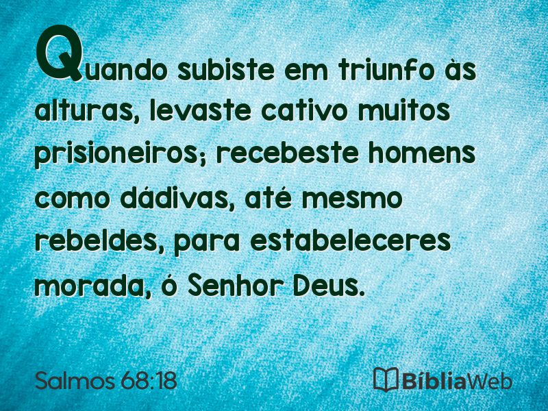 Salmos 68:18 em imagem para compartilhar