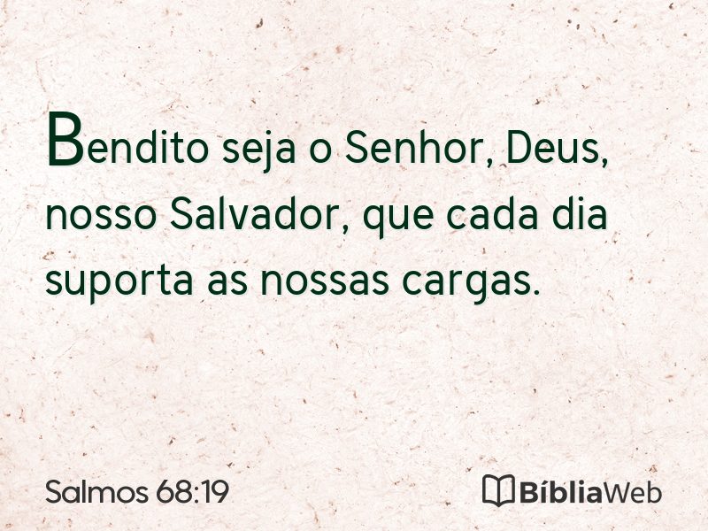 Salmos 68:19 em imagem para compartilhar