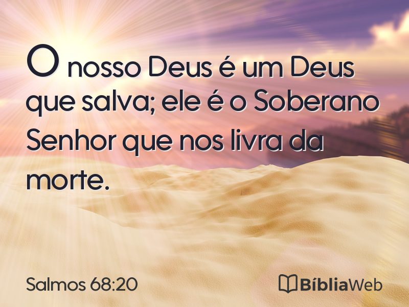 Salmos 68:20 em imagem para compartilhar