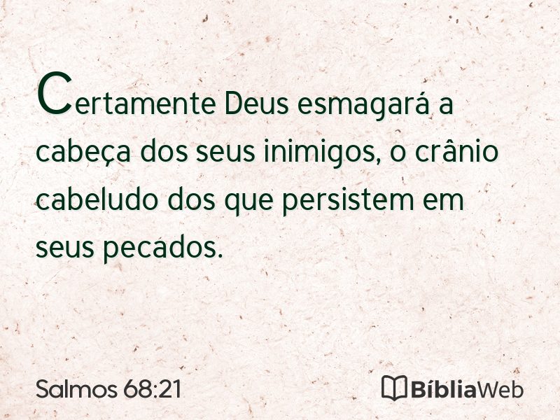 Salmos 68:21 em imagem para compartilhar