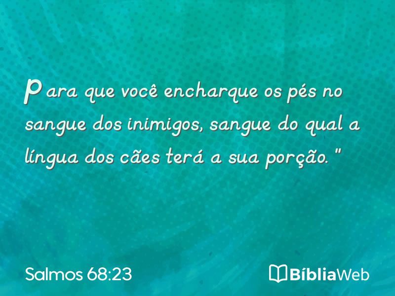 Salmos 68:23 em imagem para compartilhar