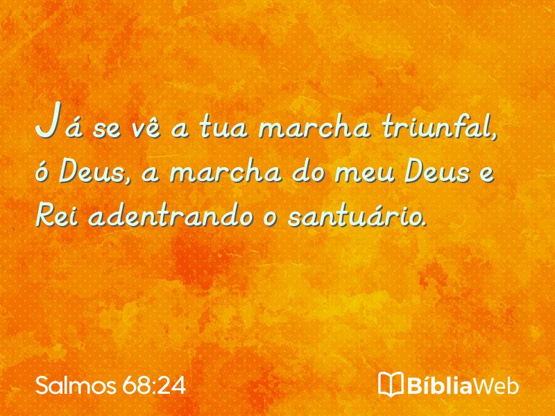 Salmos 68:24 em imagem para compartilhar