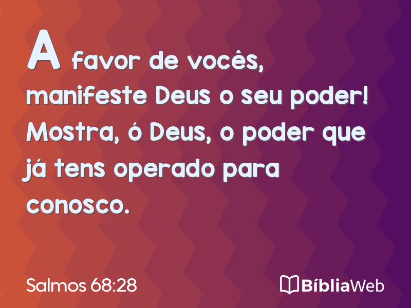 Salmos 68:28 em imagem para compartilhar