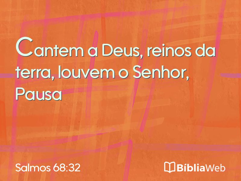 Salmos 68:32 em imagem para compartilhar