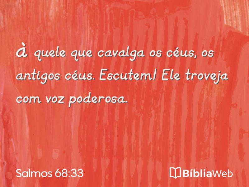 Salmos 68:33 em imagem para compartilhar
