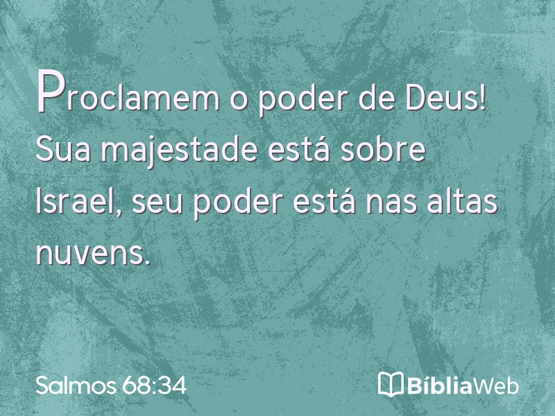 Salmos 68:34 em imagem para compartilhar