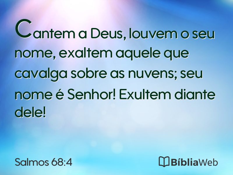 Salmos 68:4 em imagem para compartilhar