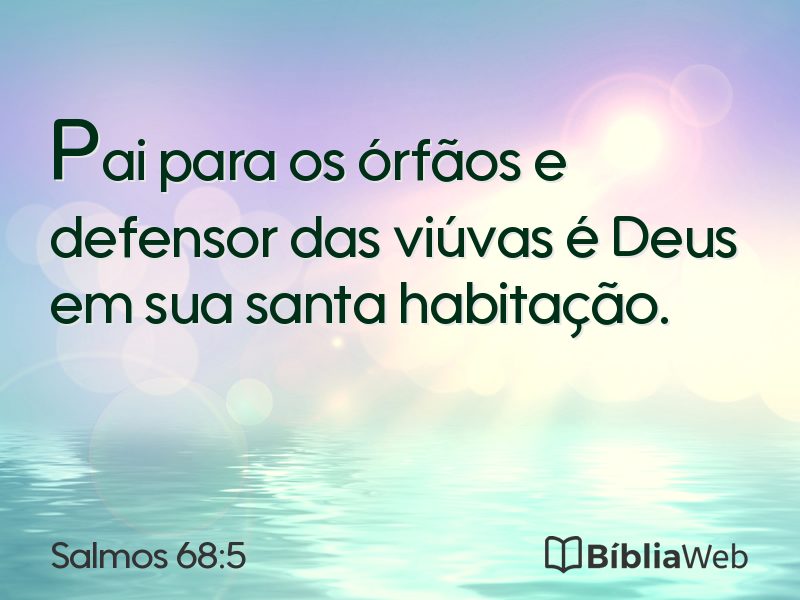 Salmos 68:5 em imagem para compartilhar