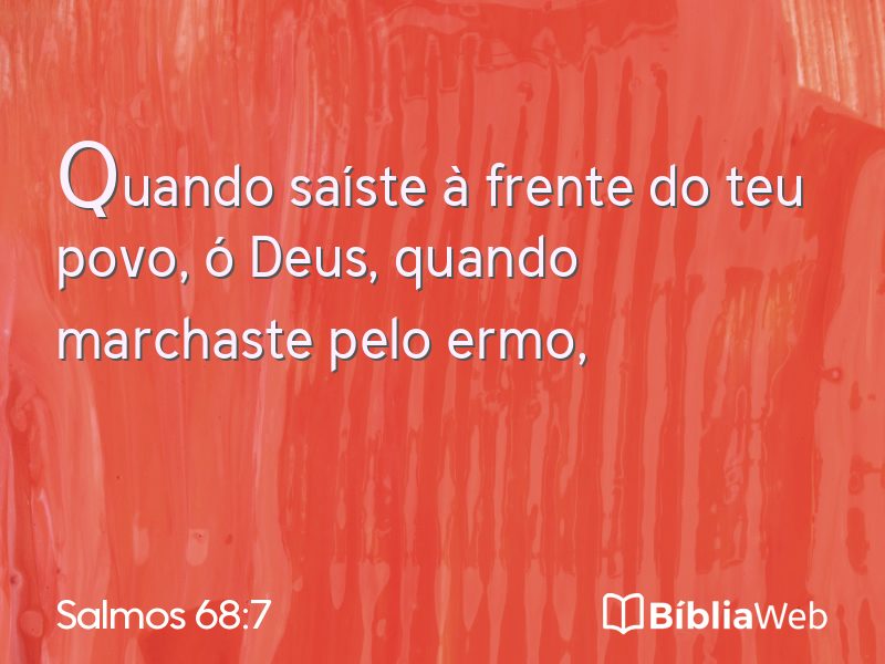 Salmos 68:7 em imagem para compartilhar