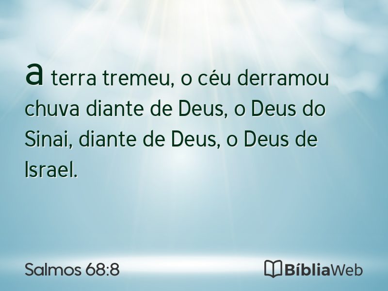 Salmos 68:8 em imagem para compartilhar