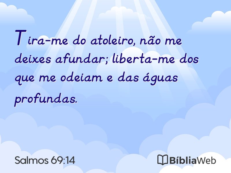Salmos 69:14 em imagem para compartilhar