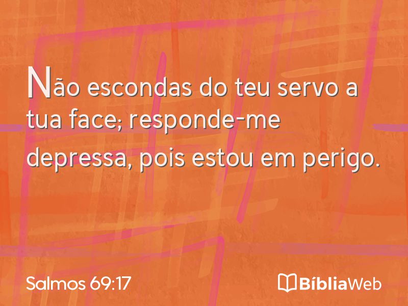 Salmos 69:17 em imagem para compartilhar