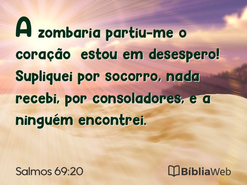 Salmos 69:20 em imagem para compartilhar