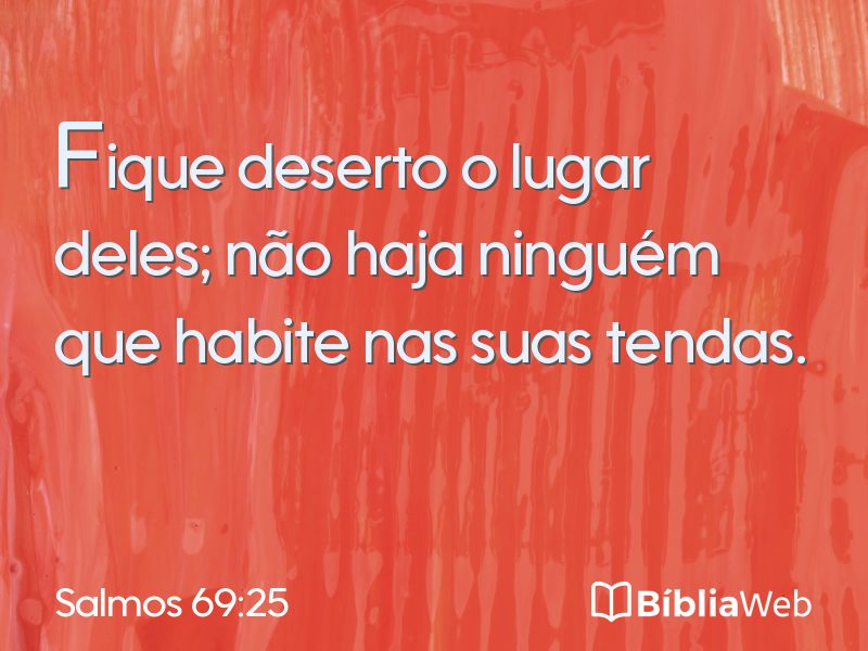 Salmos 69:25 em imagem para compartilhar