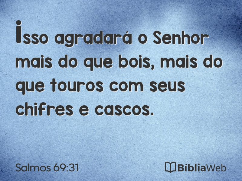 Salmos 69:31 em imagem para compartilhar