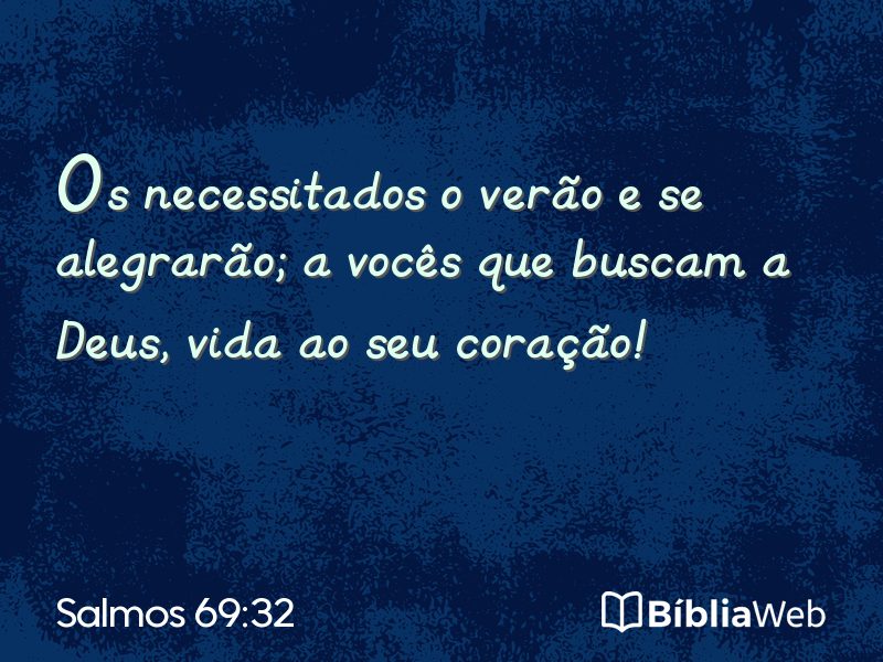 Salmos 69:32 em imagem para compartilhar